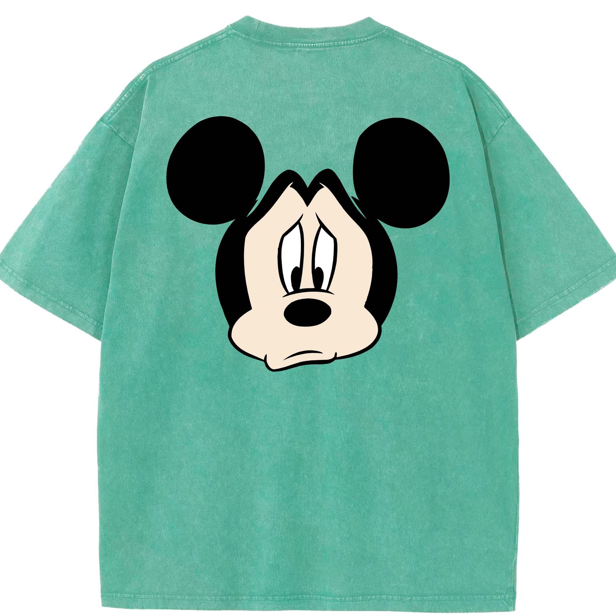（画像用） ミッキーマウス Mickey Mouse 綿100% ヴィンテージ風 半袖Tシャツ（背面プリント）